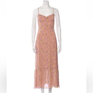 Reformation Floral Pink Maxi Dress